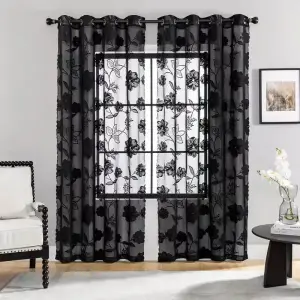 Rideau fenêtre dentelle TP-MLK38 100% polyester 140 x 240 cm