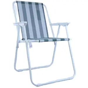 Chaise rayée verte et blanche 50032-1 58x51x75 cm