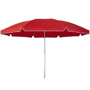 Parasol de plage rouge 1,8 m 156x42xH53 cm