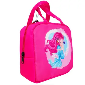 Sac à goûter carré satiné pour fillettes