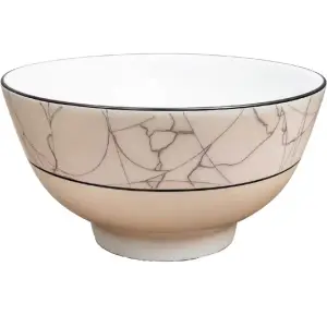 Bol à motif marbré et filet noir 15,2cm