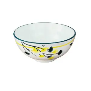 Bol motif floral jaune et bleu 11,5cm