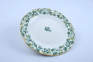 Assiette plate ronde 23 cm – Motif & Couleur Aléatoires