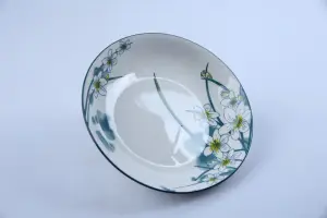Assiette creuse ronde 19 cm Fleur de prunier