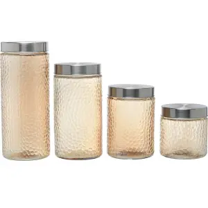 Bocal en verre avec couvercle en inox 11,3x12cm