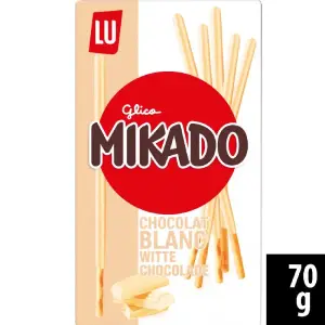 Biscuits nappés au chocolat blanc Mikado 70g - LU