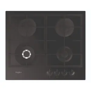 Table de cuisson à gaz en verre GOFL 629/NB1 60cm 4 feux Multilevel - WHIRLPOOL