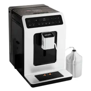 ESPRESSO EVIDENCE SILVER/NOIR AVEC POT LAIT INOX EA891D10 KRUPS