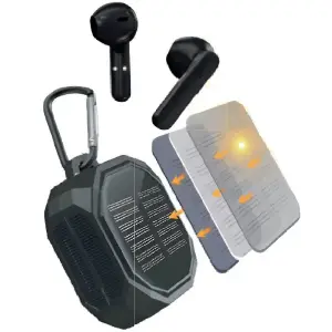 Écouteurs TWS bluetooth avec chargeur solaire MF109425 - CITYTEK