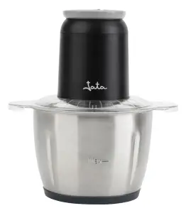 JATA JEPC9606 Hachoir électrique 350W – Bol inox 2L, 3 lames inox, pile glace, accessoire épluche ail