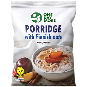 Porridge aux flocons d’avoine prune et cerise 350g - ONE DAY MORE