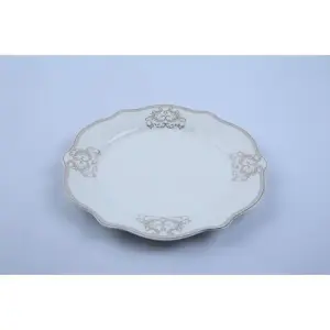 Assiette - GENERIC - Noblesse - Porcelaine blanche - 27 cm - Compatible lave-vaisselle