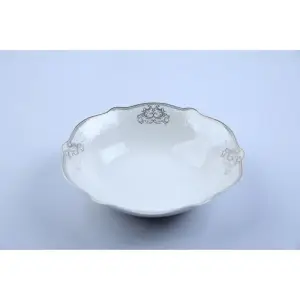 Assiette creuse - GENERIC - Noblesse - Porcelaine blanche - 22 cm - Compatible lave-vaisselle