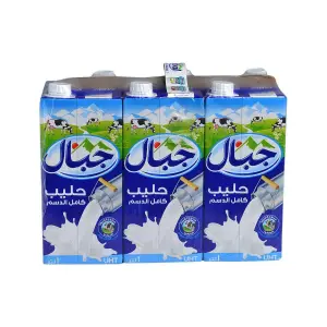 Lait entier naturel stérilisé UHT 6x1L - JIBAL
