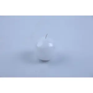 Bougie - GENERIC - Bougie boule rustique - 75 mm - Blanc - Intérieur
