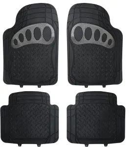 Set de 4 tapis de voiture en PVC noir 4,4 kg