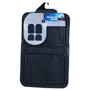 Set de 4 tapis de voiture en PVC noir 4,4 kg