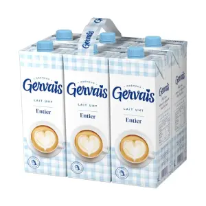 Pack lait UHT entier 1L*6 - GERVAIS