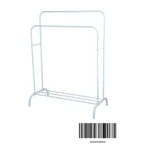 Portant vêtements double support sans branches 109,5x55,5x16 cm