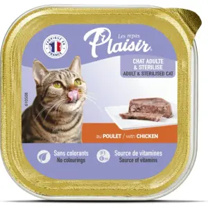 Pâté pour chat au poulet 100g - LES REPAS PLAISIR