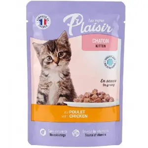 Pochon pour chat aux émincés de poulet en sauce 100g - LES REPAS PLAISIR