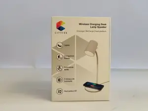 3 EN 1 LAMPE + ENCEINTE BLUETOOTH + CHARGEUR SANS FIL MF109452 CITYTEK – Multifuntion et Design Moderne