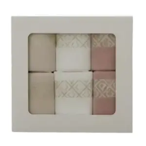 Box serv 30x30 x 6 380gsm beige/blanc/rose