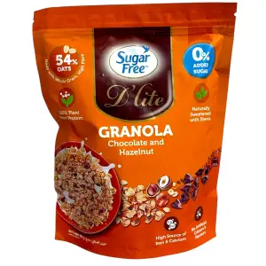 Granola chocolat-noisette sans sucre 450 g - D'LITE