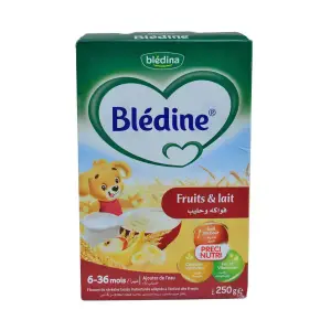 Flocons de céréales lactés instantanés Fruits et lait 250 g - BLEDINE