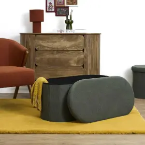 Coffre banc pliable côtelé Jules vert