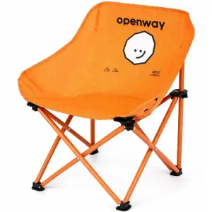 Chaise de camping ronde orange 55x47x66 cm
