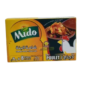 Bouillon de poulet 8 Cubes 72g - MIDO