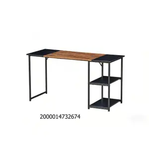 Bureau informatique 140 x 60 x 75 cm MDF métal