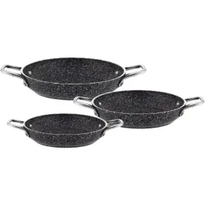 Set de 3 poêles grises à omelette 14/20/22 cm