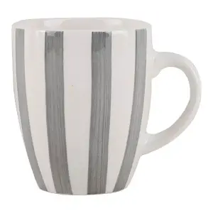 Mug motif rayures verticales jaunes 360ml
