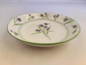 Assiette Creuse Ronde 20 cm - Motif Tulipes Bleues
