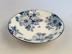 Assiette à soupe 17,8 cm – Motif Fleurs Indigo