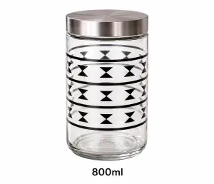 Pot de rangement Ethnik inox 800ml
