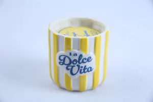 Bougie Parfumée Dolce Vita M12 – Parfum Agréable, Ambiance Relaxante, Décorative
