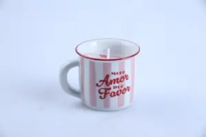 Bougie Parfumée Tasse Dolce Vita – Décorative, Parfum Doux, Réutilisable