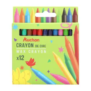 Set 12 mini crayons de cire - AUCHAN