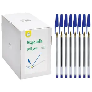 Set 8 stylos à billes Essentiels bleu