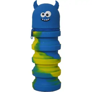 Trousse silicone 1 zip monstre bleu garcon - AUCHAN