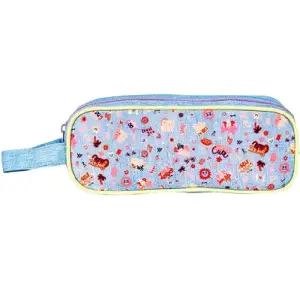 Trousse rectandulaire 2 zips - stickers denim - AUCHAN