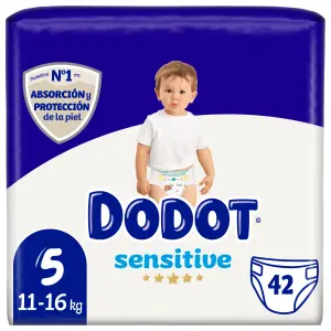 Couches bébé sensitive Jumbo Pack Taille 5 (11-16Kg) 42 unités - DODOT
