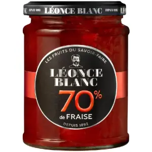 Confiture de fraise 70% de fruits 320g - LÉONCE BLANC