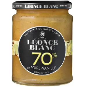 Confiture de poire vanille 70% de fruits 320g - LÉONCE BLANC
