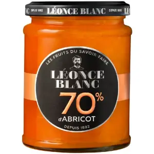 Confiture d'abricot 70% de fruits 320g - LÉONCE BLANC
