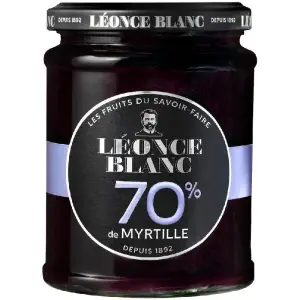 Confiture de myrtille 70% de fruits 320g - LÉONCE BLANC