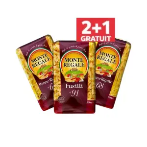 Pâtes courtes 3x500g - MONTE REGAL
